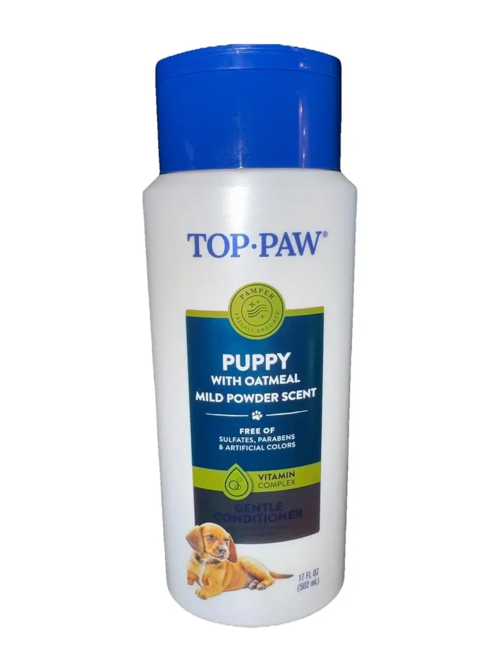 Top Paw Gentle Puppy Conditioner With Oatmeal Mild Powder Scent 17 Fl Oz